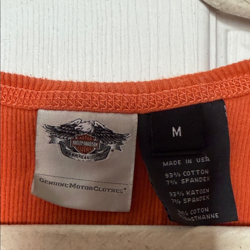Harley-Davidson Women's Orange Tee - Picture 2 of 3